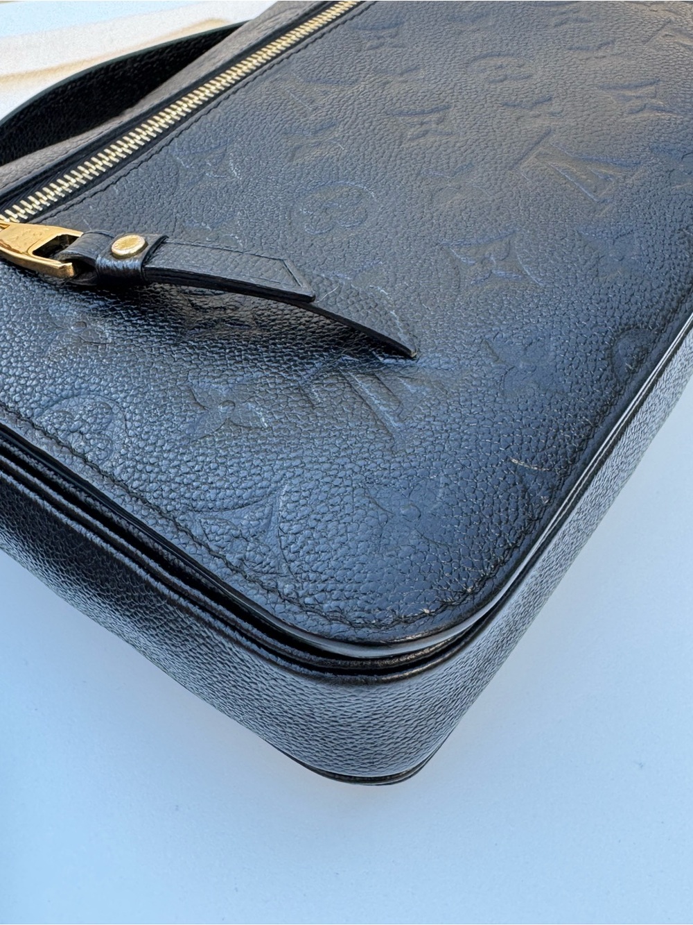 Louis Vuitton Black Monogram Empreinte Pochette with Gold Hardware - Picture 10 of 15
